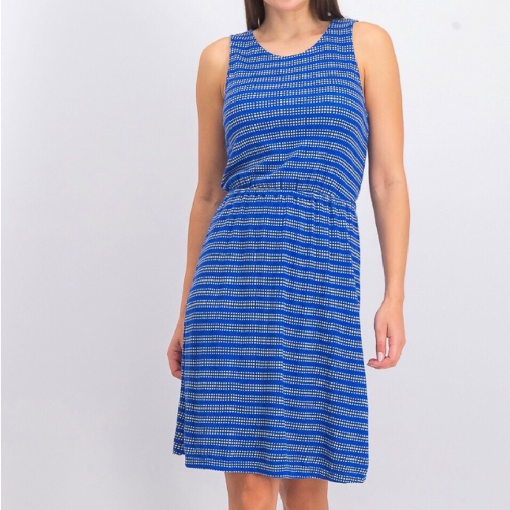 Market & Spruce Dot Stripe Sleeveless Dress